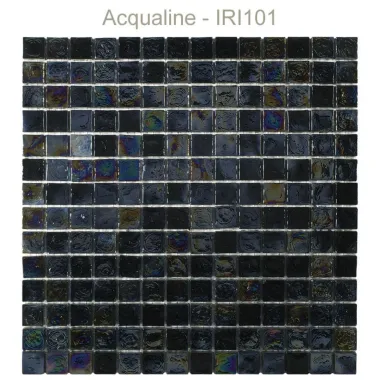 Mosaïque en verre effet petrol 30 x 30 cm IRI101