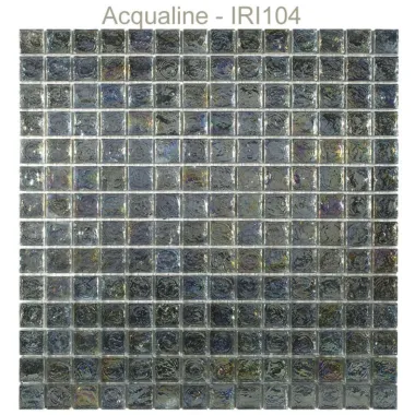 Mosaïque en verre effet petrol 30 x 30 cm IRI104