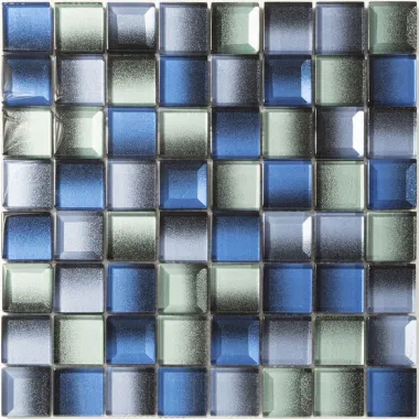Mosaïque en verre biseauté 30 x 30 cm 3D002