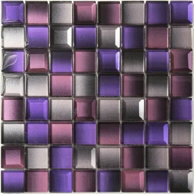 Mosaïque en verre biseauté 30 x 30 cm 3D004