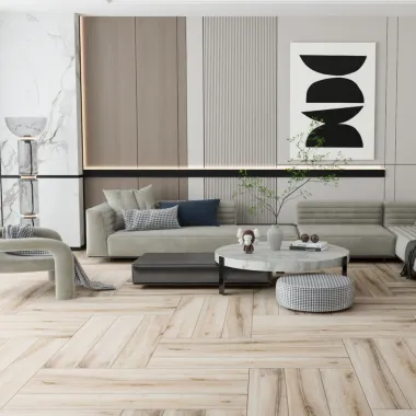 Carrelage 20x120 imitation bois Aspen Wood Natural Lisse